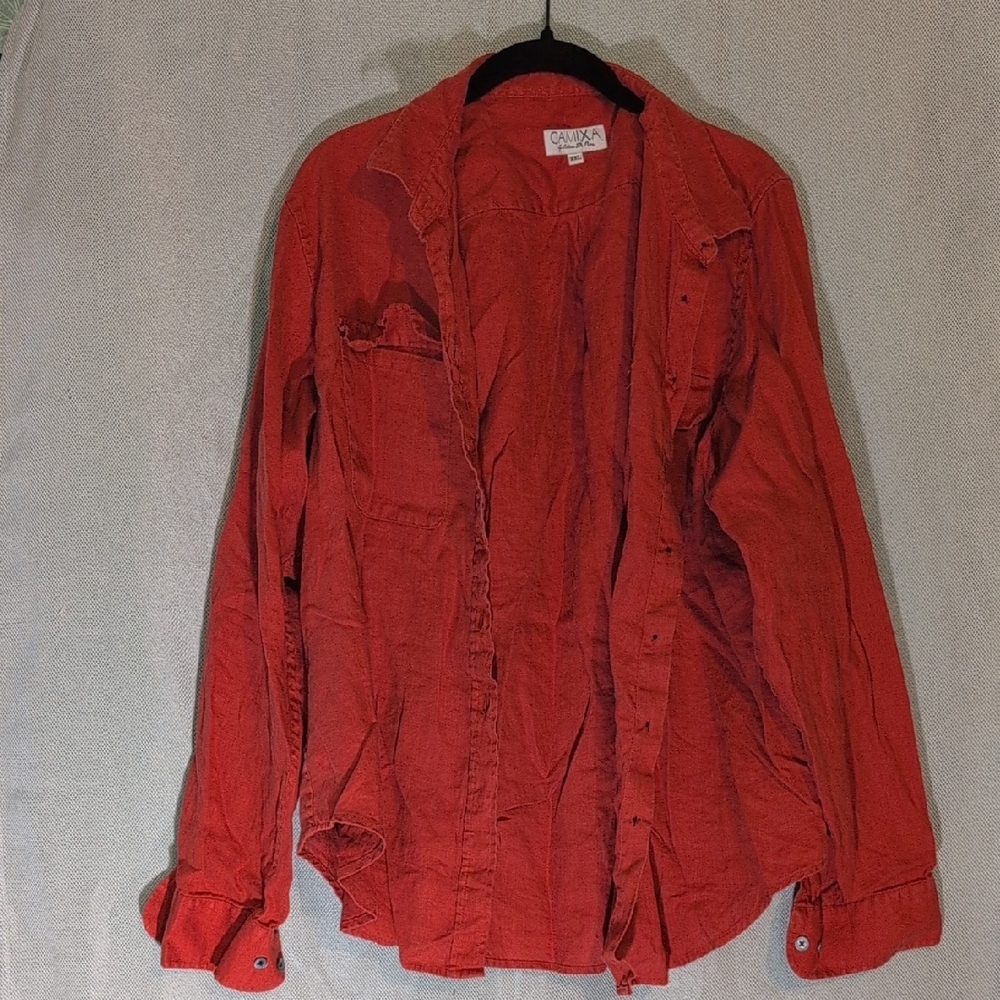 Women's Casual Red Shirt Jacket